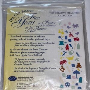 Creative Memories Baby Carriage Die Cut Shapes - Multicolor 1999